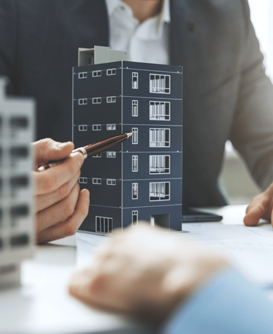 client and real estate are discussing something client and real estate are discussing something